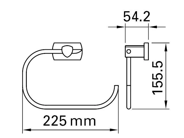 BIASCA Handtuchhalter schwarz matt 2 BIASCA Handtuchhalter schwarz matt – Bild 2