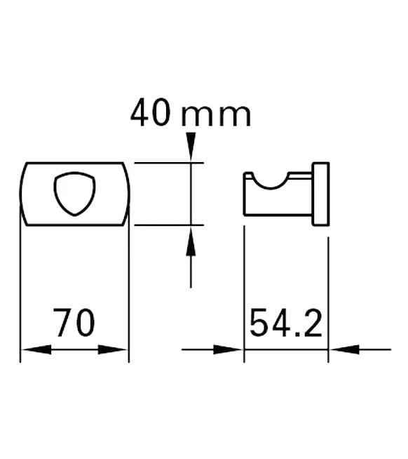 BIASCA Haken 5.4 x 4 x 7 cm Chrom 2 BIASCA Haken 5.4 x 4 x 7 cm Chrom – Bild 2