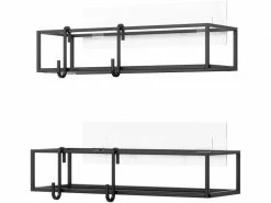 Umbra Duschmittelhalter Cubiko 2er Set, Schwarz, Stahl