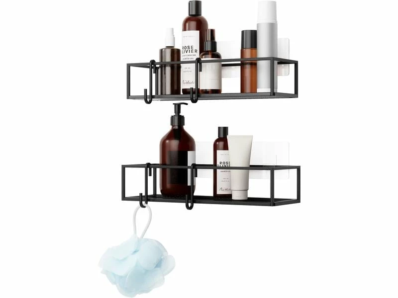 Umbra Duschmittelhalter Cubiko 2er Set, Schwarz, Stahl 2 Umbra Duschmittelhalter Cubiko 2er Set, Schwarz, Stahl – Bild 2