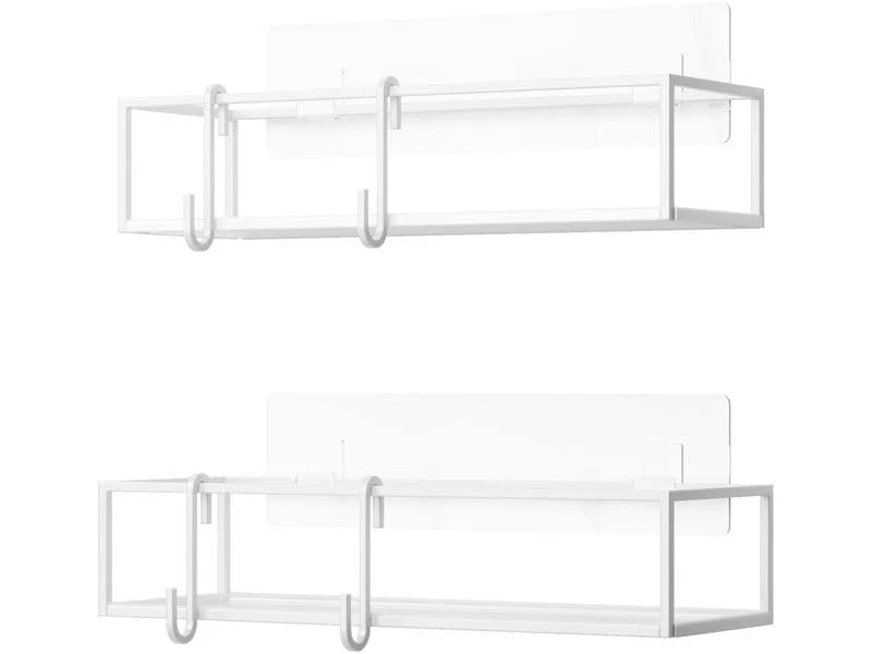 Umbra Duschmittelhalter Cubiko 2er Set, Weiss, Stahl 1 Umbra Duschmittelhalter Cubiko 2er Set, Weiss, Stahl