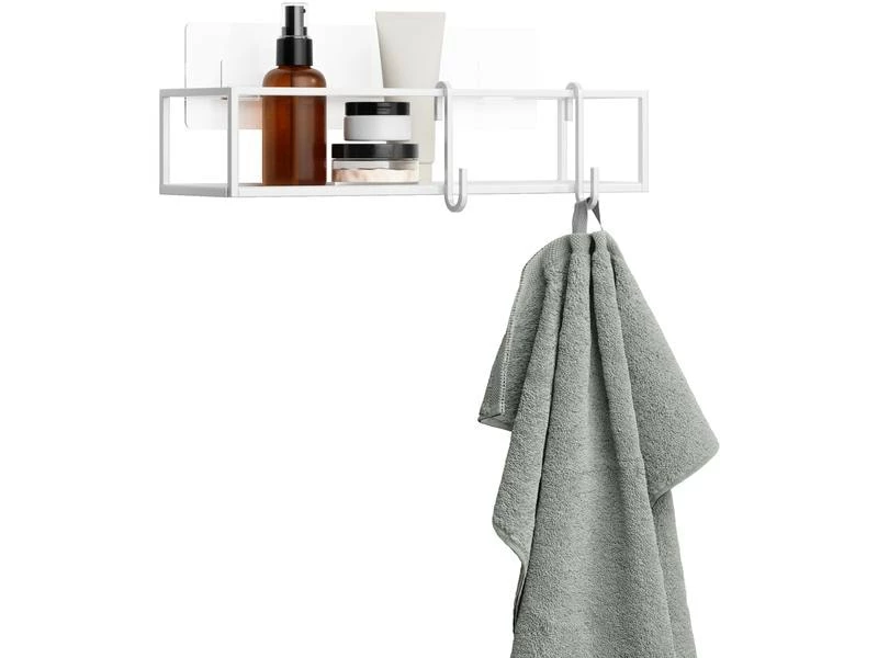 Umbra Duschmittelhalter Cubiko 2er Set, Weiss, Stahl 2 Umbra Duschmittelhalter Cubiko 2er Set, Weiss, Stahl – Bild 2