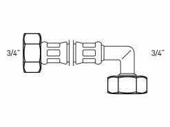 Flexo Anschlussschlauch DN10 IG x IG 3/4" x 3/4" / 150 cm