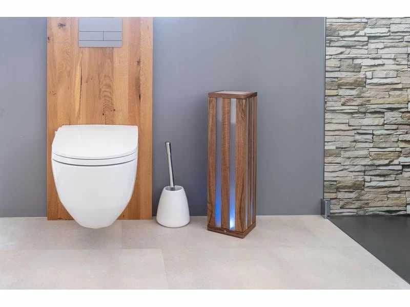 MrSpoon LooTube WC-Papierrollenspender LED Nussbaum 9 MrSpoon LooTube WC-Papierrollenspender LED Nussbaum – Bild 9