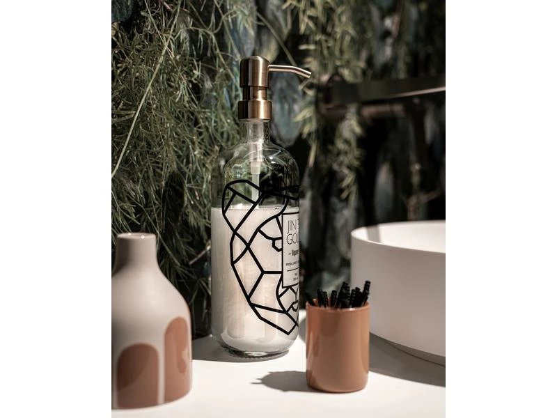 Pumphead Seifenpumpe für Glasgetränkeflaschen Gold 3 Pumphead Seifenpumpe für Glasgetränkeflaschen Gold – Bild 3