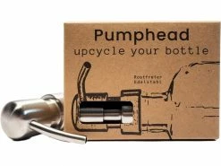 Pumphead Seifenpumpe für Glasgetränkeflaschen Silber