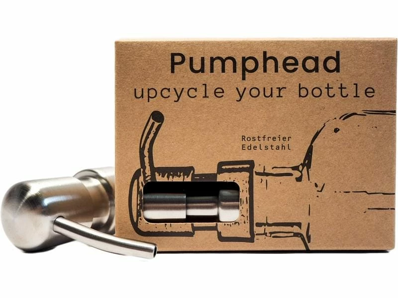 Pumphead Seifenpumpe für Glasgetränkeflaschen Silber 1 Pumphead Seifenpumpe für Glasgetränkeflaschen Silber