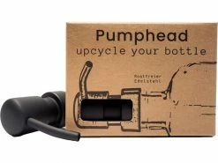 Pumphead Seifenpumpe für Glasgetränkeflaschen Schwarz
