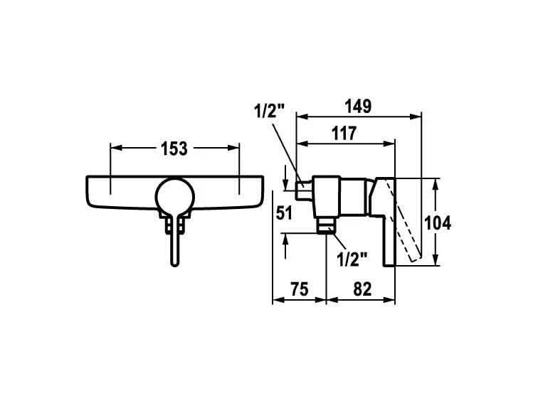 KWC Duscharmatur FIT mit Hebelmischer 2 KWC Duscharmatur FIT mit Hebelmischer – Bild 2