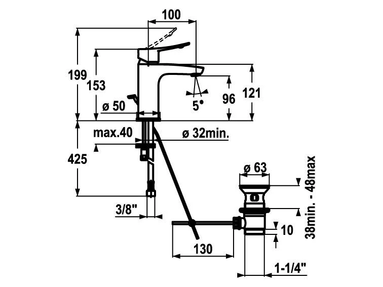 KWC Lavaboarmatur ACTIVO mit Hebelmischer 2 KWC Lavaboarmatur ACTIVO mit Hebelmischer – Bild 2