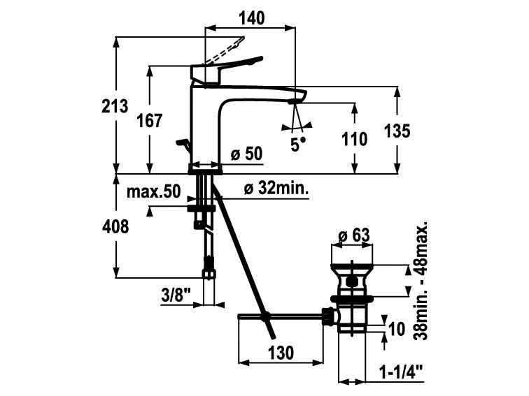 KWC Lavaboarmatur ACTIVO mit Hebelmischer 2 KWC Lavaboarmatur ACTIVO mit Hebelmischer – Bild 2