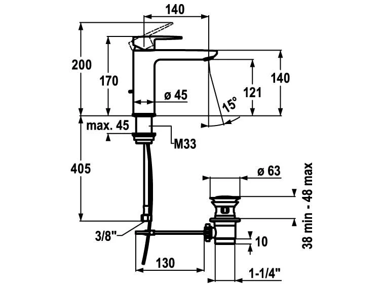 KWC Lavaboarmatur ELLA mit Hebelmischer 2 KWC Lavaboarmatur ELLA mit Hebelmischer – Bild 2