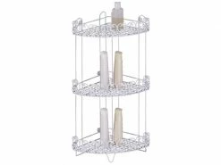 MSV Bad-Utensilienhalter Eckregal Weiss