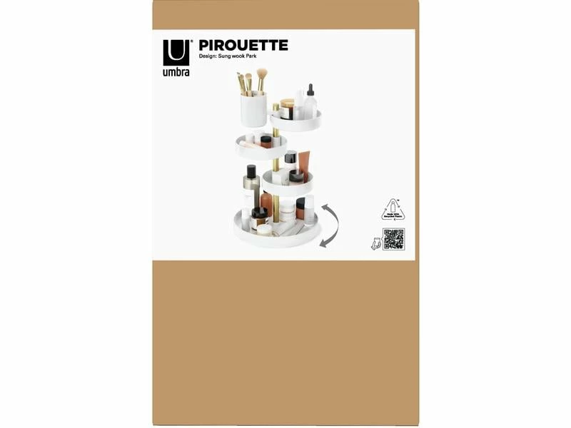 Umbra Bad-Utensilienhalter Pirouette Gold/Weiss 3 Umbra Bad-Utensilienhalter Pirouette Gold/Weiss – Bild 3