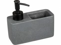 Wenko Seifenspender Resa 150 ml, Dunkelgrau/Schwarz