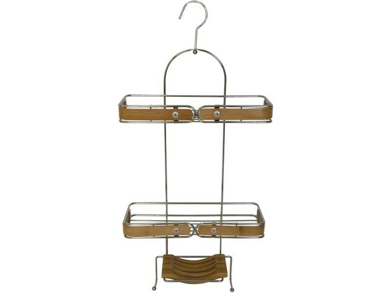 Spirella Bad-Utensilienhalter aus Bambus Chrom/Nature 1 Spirella Bad-Utensilienhalter aus Bambus Chrom/Nature