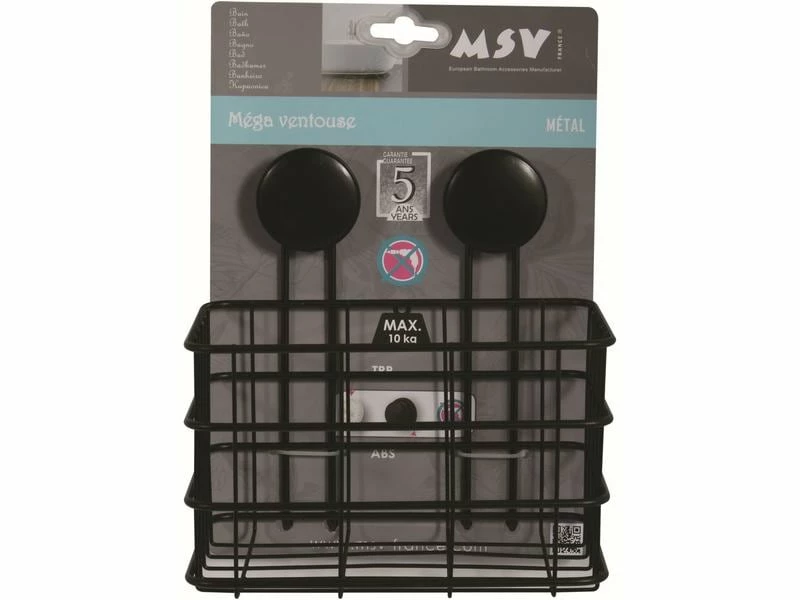 MSV Duschmittelhalter Schwarz 2 MSV Duschmittelhalter Schwarz – Bild 2