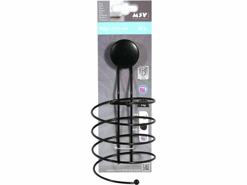 MSV Haartrockner-Halterung Schwarz 2 MSV Haartrockner-Halterung Schwarz – Bild 2