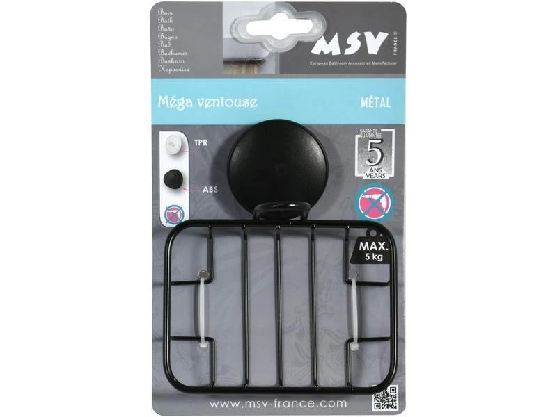 MSV Seifenblock-Halter Schwarz 2 MSV Seifenblock-Halter Schwarz – Bild 2