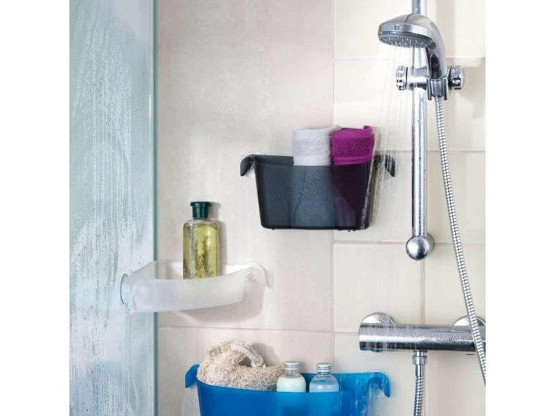 Koziol Duschmittelhalter Utensilo BOKS Anthrazit 3 Koziol Duschmittelhalter Utensilo BOKS Anthrazit – Bild 3