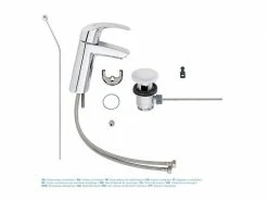 GROHE Lavaboarmatur Eurosmart M-Size 1/2", Chrom, mit Zugstange -Angebote Bad & Sanitär Store 53364049 xxl