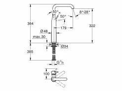 GROHE Lavaboarmatur Essence XL-Size 1/2", Chrom -Angebote Bad & Sanitär Store 53370131 xxl