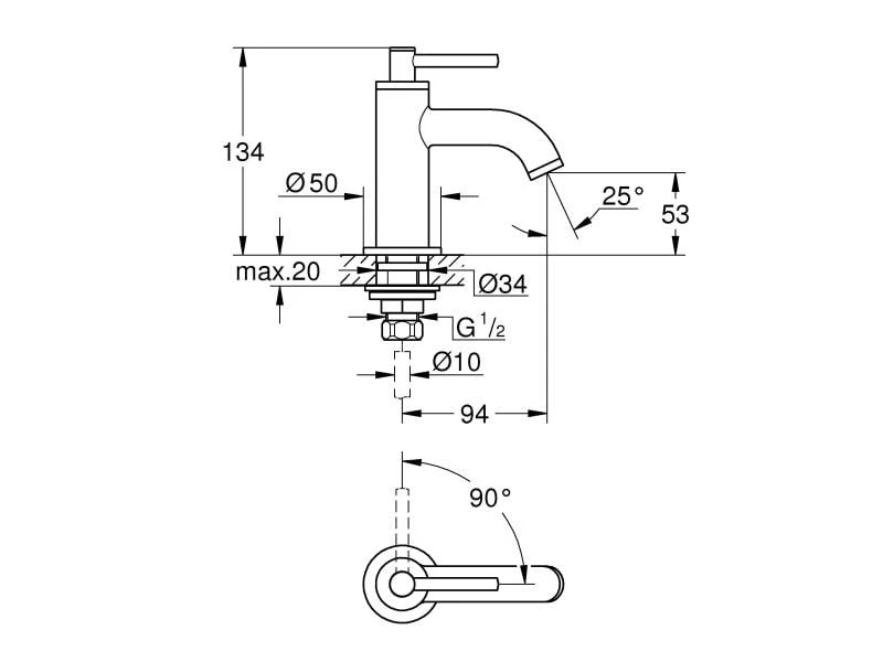 GROHE Standventil Atrio 1/2" XS-Size Supersteel 2 GROHE Standventil Atrio 1/2" XS-Size Supersteel – Bild 2