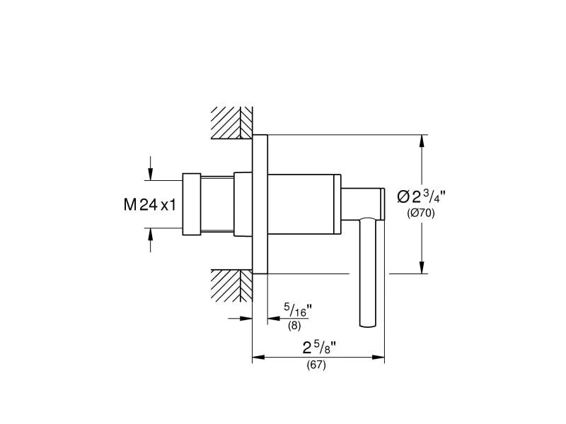 GROHE Lavaboarmatur Atrio 1/2", Chrom, Wandmontage, Kreuzgriffe 2 GROHE Lavaboarmatur Atrio 1/2", Chrom, Wandmontage, Kreuzgriffe – Bild 2