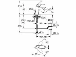 GROHE Lavaboarmatur Eurostyle S-Size, Chrom, geschlossener Griff 7 GROHE Lavaboarmatur Eurostyle S-Size, Chrom, geschlossener Griff -Angebote Bad & Sanitär Store 53376769 xxl