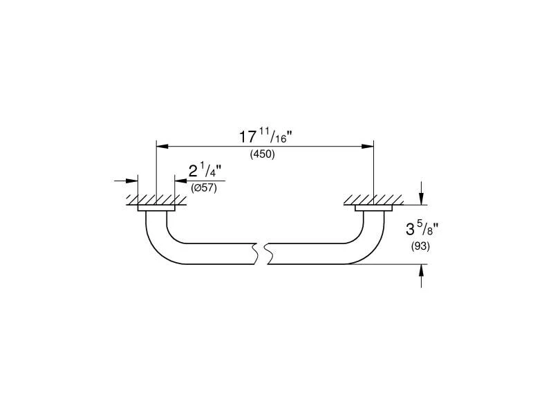 GROHE Wannengriff Essentials 50 cm, Chrom 2 GROHE Wannengriff Essentials 50 cm, Chrom – Bild 2