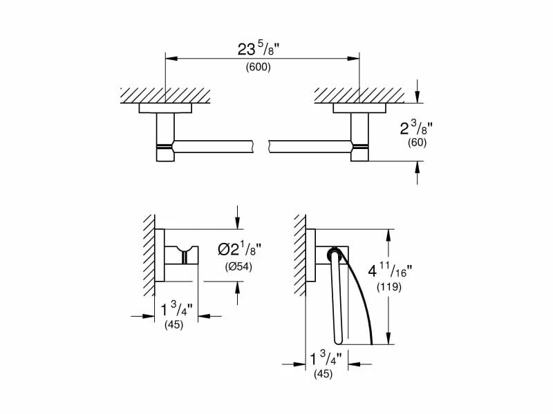 GROHE Badezimmer-Set Essentials Chrom, 3 in 1 2 GROHE Badezimmer-Set Essentials Chrom, 3 in 1 – Bild 2