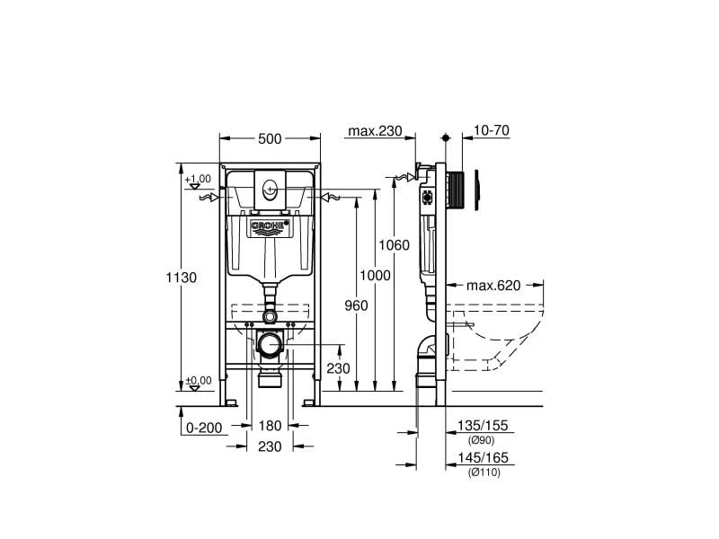GROHE Montagezubehör Rapid SL 3-in-1 Set für WC 2 GROHE Montagezubehör Rapid SL 3-in-1 Set für WC – Bild 2