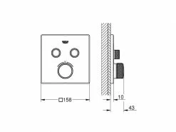 GROHE Duscharmatur Grohtherm SmartControl 43 mm, Chrom 7 GROHE Duscharmatur Grohtherm SmartControl 43 mm, Chrom -Angebote Bad & Sanitär Store 53377311 xxl