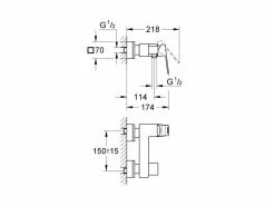 GROHE Duscharmatur Eurocube 1/2", Chrom 5 GROHE Duscharmatur Eurocube 1/2", Chrom -Angebote Bad & Sanitär Store 53378538 xxl