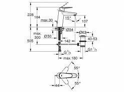 GROHE Lavaboarmatur Eurodisc Cosmopolitan M, Chrom, mit Zugstange 6 GROHE Lavaboarmatur Eurodisc Cosmopolitan M, Chrom, mit Zugstange -Angebote Bad & Sanitär Store 53378660 xxl