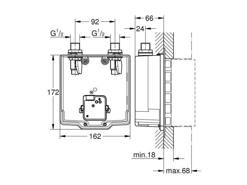 GROHE Montagezubehör Eurosmart CE UP-Einbaukasten 2 GROHE Montagezubehör Eurosmart CE UP-Einbaukasten – Bild 2