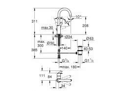 GROHE Lavaboarmatur Eurosmart L-Size 1/2", Chrom -Angebote Bad & Sanitär Store 53379177 xxl