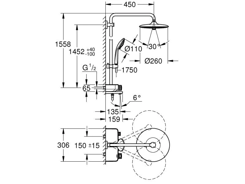 GROHE Duschsystem Euphoria SmartControl System 260 MONO 2 GROHE Duschsystem Euphoria SmartControl System 260 MONO – Bild 2