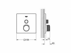 GROHE Duscharmatur Grohtherm SmartControl 43 mm, Chrom 11 GROHE Duscharmatur Grohtherm SmartControl 43 mm, Chrom -Angebote Bad & Sanitär Store 53380105 xxl
