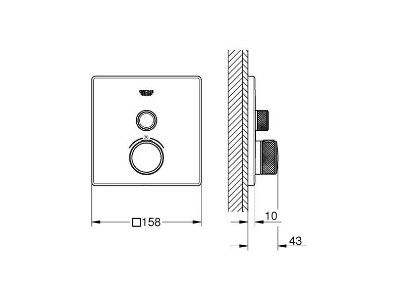 GROHE Duscharmatur Grohtherm SmartControl 43 mm, Chrom 5 GROHE Duscharmatur Grohtherm SmartControl 43 mm, Chrom – Bild 5