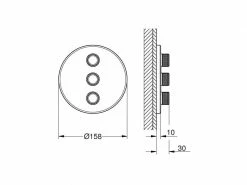 GROHE Duscharmatur Grohtherm SmartControl 43 mm, Chrom 7 GROHE Duscharmatur Grohtherm SmartControl 43 mm, Chrom -Angebote Bad & Sanitär Store 53380243 xxl