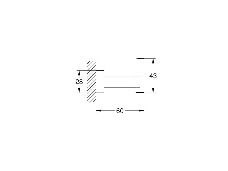 GROHE Bademantelhaken Essentials Cube Chrom 2 GROHE Bademantelhaken Essentials Cube Chrom – Bild 2