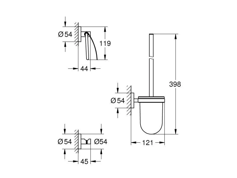 GROHE Badezimmer-Set Essentials Chrom, 3 in 1 2 GROHE Badezimmer-Set Essentials Chrom, 3 in 1 – Bild 2