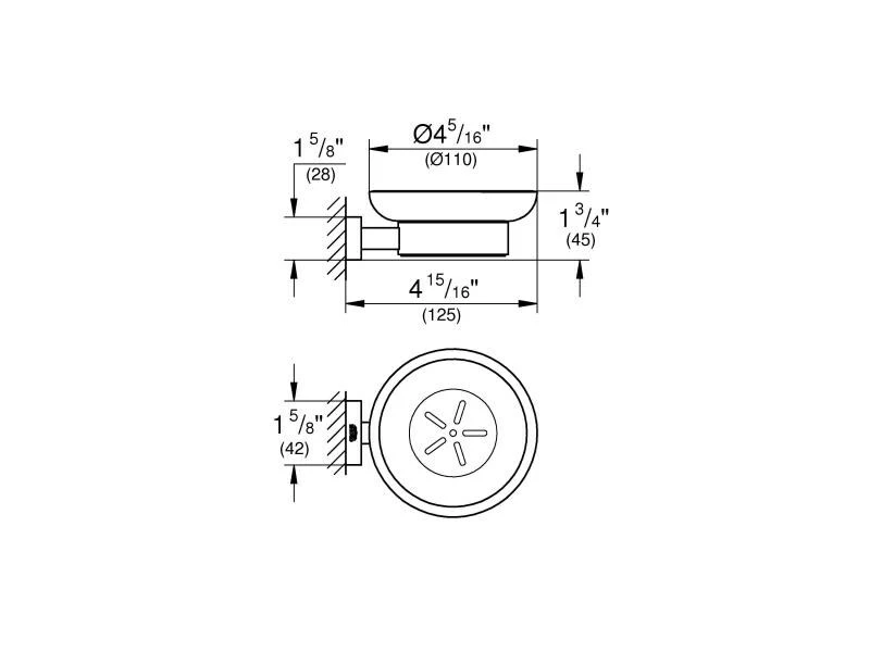 GROHE Glashalter Chrom, inkl. Halter 2 GROHE Glashalter Chrom, inkl. Halter – Bild 2