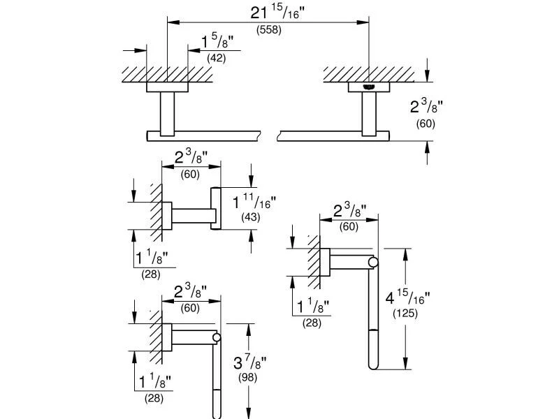 GROHE Badezimmer-Set Essentials Cube Chrom, 4 in 1 2 GROHE Badezimmer-Set Essentials Cube Chrom, 4 in 1 – Bild 2