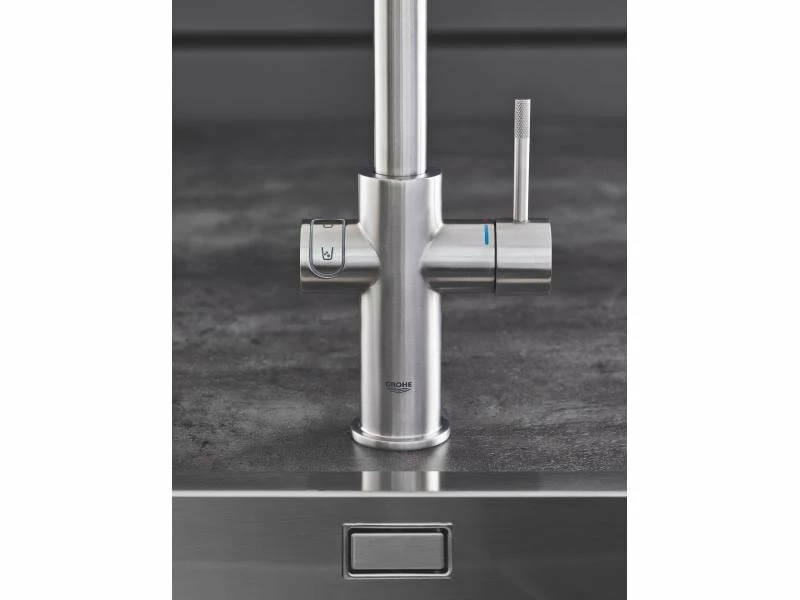 GROHE Küchenarmatur Blue Home U-Auslauf, Starter Kit, Supersteel 2 GROHE Küchenarmatur Blue Home U-Auslauf, Starter Kit, Supersteel – Bild 2