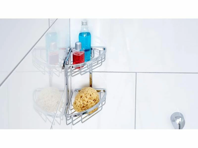 Tesa Bad-Utensilienhalter Aluxx Eckablagekorb, zweistöckig 3 Tesa Bad-Utensilienhalter Aluxx Eckablagekorb, zweistöckig – Bild 3
