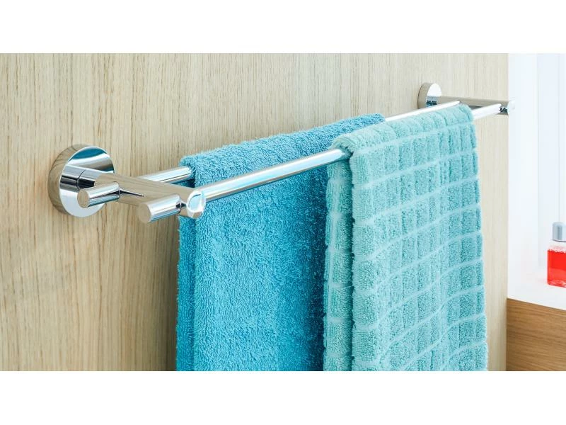 Tesa Handtuchhalter Smooz zweiarmig, Chrom 2 Tesa Handtuchhalter Smooz zweiarmig, Chrom – Bild 2