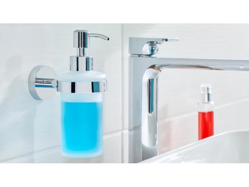 Tesa Seifenspender Smooz 200 ml, Chrom/Weiss 3 Tesa Seifenspender Smooz 200 ml, Chrom/Weiss – Bild 3