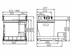 Müllex Abfalleimer BOXX 55/60-R Bio -Angebote Bad & Sanitär Store 56173827 xxl